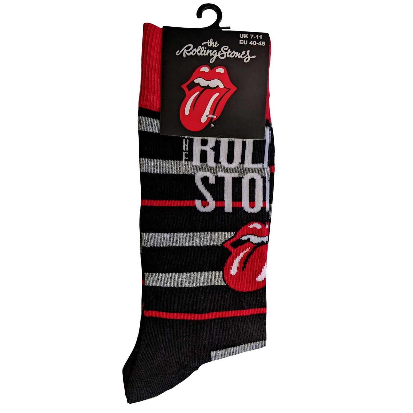 THE ROLLING STONES Socks - Rolling Stones Tongue Logo Unisex Ankle Socks - Men's Adult 8-12 - Officially Licensed Craft Costume Supply