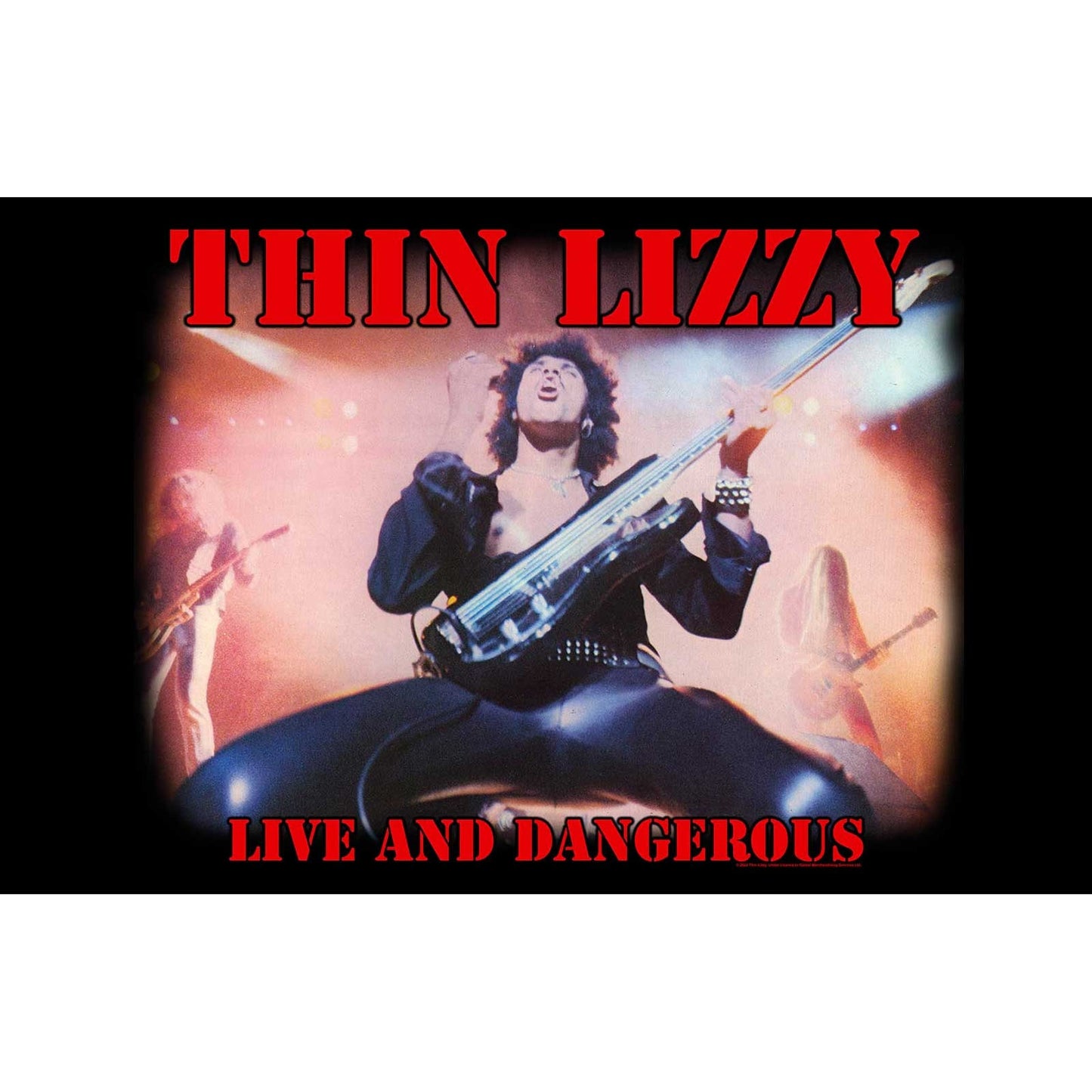 THIN LIZZY Textile Poster Flag - Approx 41x28 Inch - Thin Lizzy Live And Dangerous Textile Fabric Poster - Officially Licensed