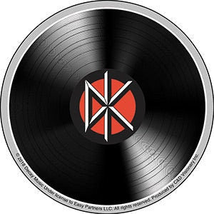 DEAD KENNEDYS DK Record Sticker Decal - 4 Inch - Jello Biafra American Punk Rock Band Vinyl Decal Sticker Craft Supply