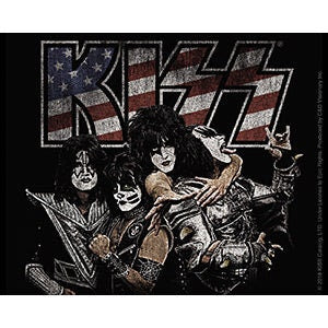 KISS Band Logo Flag Sticker Decal - 5x4 Inch - Gene Simmons American Rock Band Vinyl Decal Sticker Craft Supply