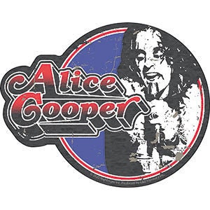 ALICE COOPER Circle Sticker Decal - 5.25x4.1 Inch - American Singer Rock Star Legend Vinyl Decal Sticker Craft Supply