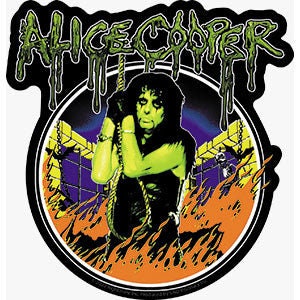 ALICE COOPER In Flames Sticker Decal - 4.6x4.75 Inch - American Singer Rock Star Legend Vinyl Decal Sticker Craft Supply