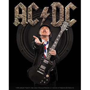 AC/DC Angus Reaching Out Sticker Decal - 3.75x5 Inch - Angus Young Australian Rock Band Vinyl Decal Sticker Craft Supply