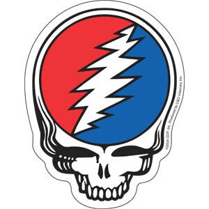 GRATEFUL DEAD Steal Your Face Sticker Decal - 3.8x5 Inch - Jerry Garcia Rock Band Vinyl Decal Sticker Craft Supply