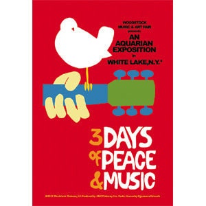 WOODSTOCK Classic 3x4.5 Sticker - Poster Sticker of Nostalgia Classic Poster Banner
