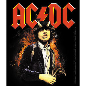 AC/DC Angus On Fire Sticker Decal - 4x5 Inch - Angus Young Australian Rock Band Vinyl Decal Sticker Craft Supply