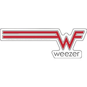 WEEEZER Red Logo Sticker Decal - 6x2 Inch - Greg Brown American Rock Band Vinyl Decal Sticker Craft Supply