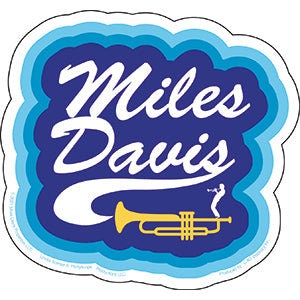 MILES DAVIS Blues Sticker Decal - 4.2x4.5 Inch - American Trumpeter Bandleader Composer Legend Vinyl Decal Sticker Craft Supply