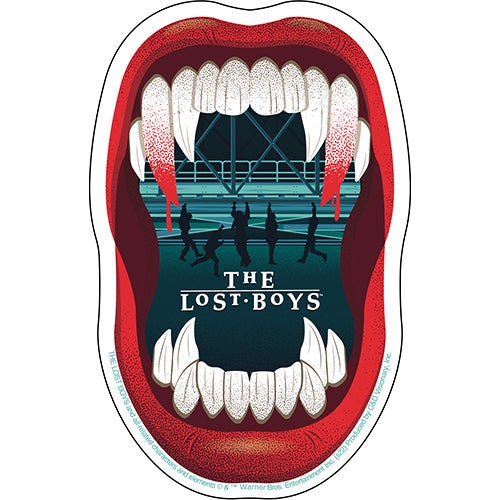THE LOST BOYS Vampire Mouth Sticker Decal - 3.5x5.5 Inch - Horror Vampire Movie Classic Vinyl Decal Sticker Craft Supply