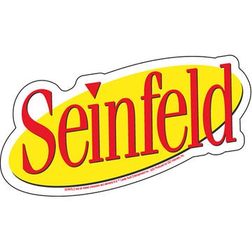 SEINFELD Logo Sticker Decal - 5.5.x3.5 Inch - Classic TV Series Comedian Jerry Seinfeld Vinyl Sticker Decal Craft Supply