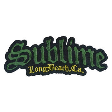 Sublime Long Beach Patch - 4.75x2 Inch - Embroidered Patch Applique Craft Supply