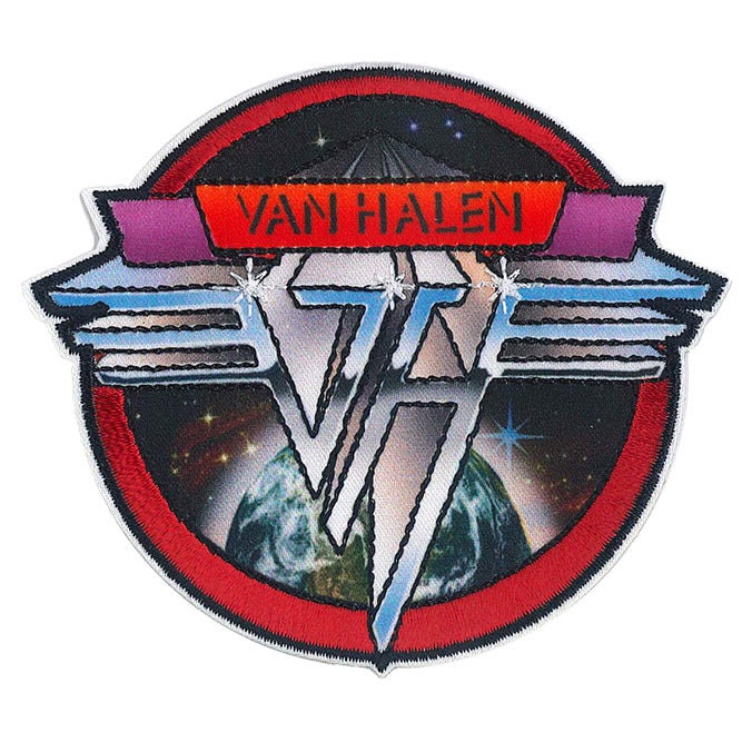 VAN HALEN Space Logo Patch - 3.75x3.25 Inch - Embroidered Rock Band Patch Applique Craft Supply