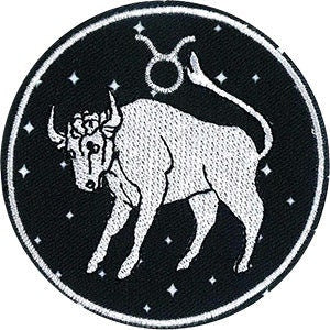 TAURUS Zodiac Sign Patch - 3 Inch Round - Horoscope Zodiac Sign Embroidered Patch Applique Craft Supply