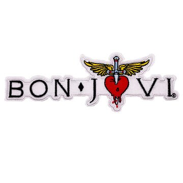 BON JOVI Band Logo - 2.8x4.2 Inch - Jon Bon Jovi American Rock Band Embroidered Patch Applique Craft Supply