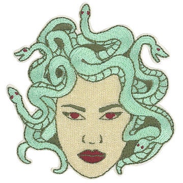 JSX Medusa Patch - 3.75x3.75 Inch - Embroidered Patch Applique Craft Supply