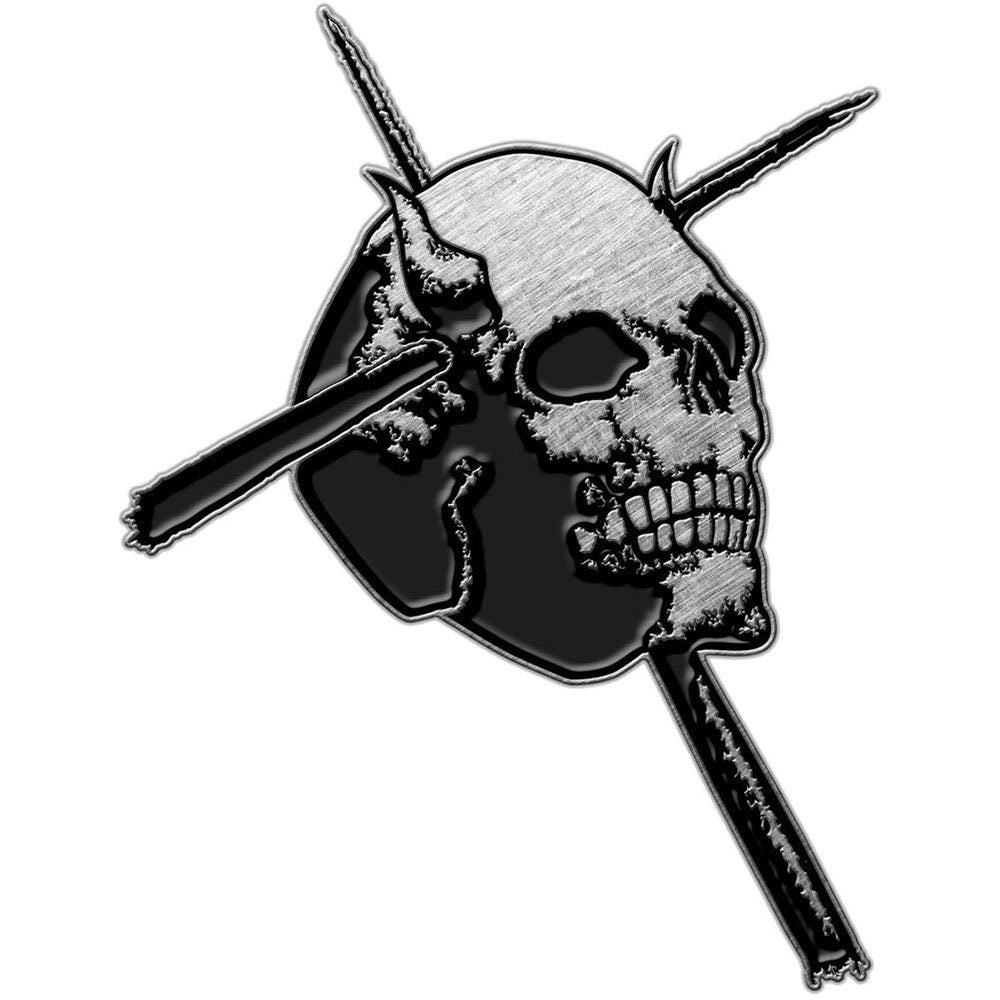 CANDLEMASS Cast Metal Pin Badge - Approx 1 Inch - Candlemass Skull - Pinback Badge Button Lapel With Butterfly Clutch Attachment
