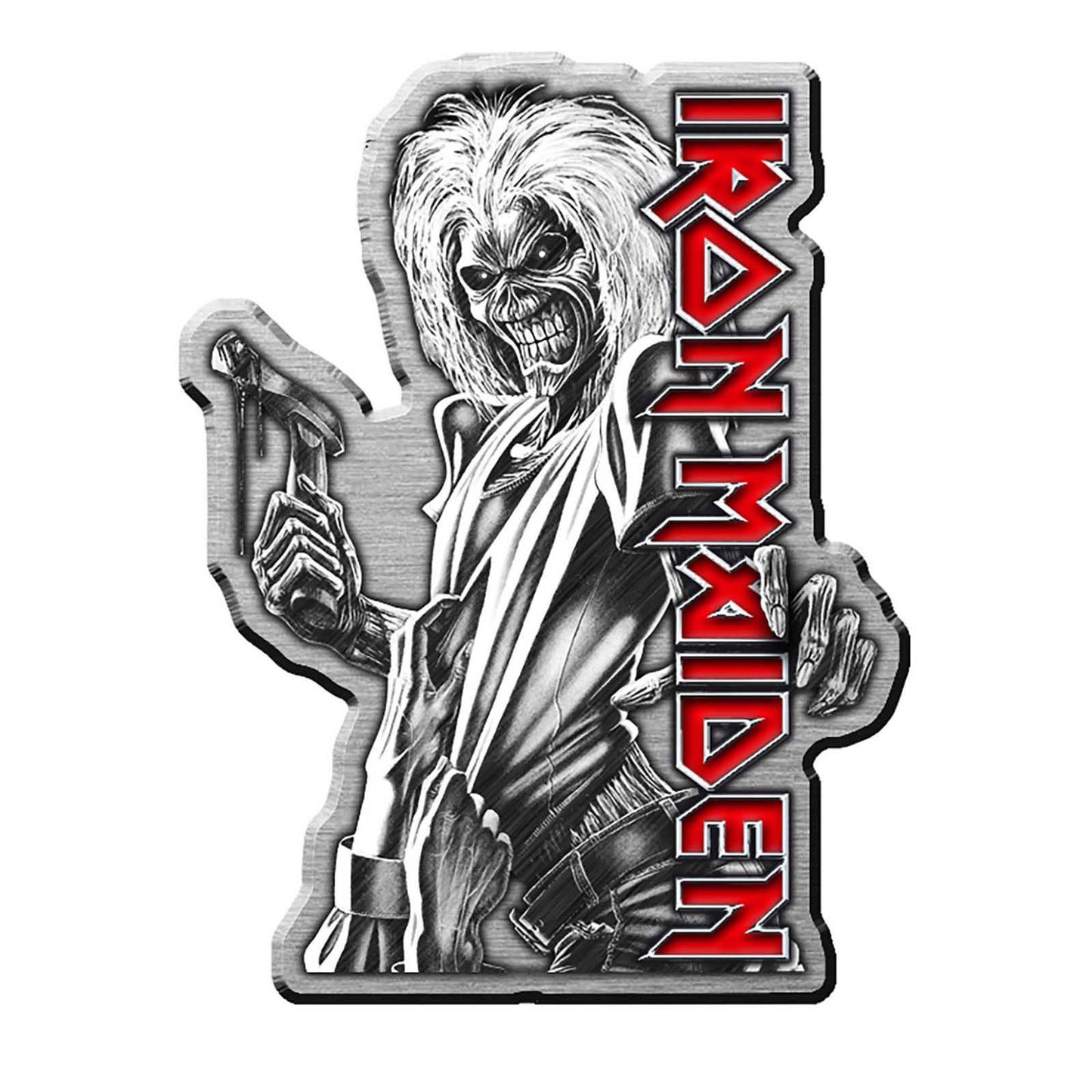 IRON MAIDEN Enamel Metal Pin Badge - Approx 1 Inch - Iron Maiden Killers - Pinback Badge Button Lapel With Butterfly Clutch Attachment