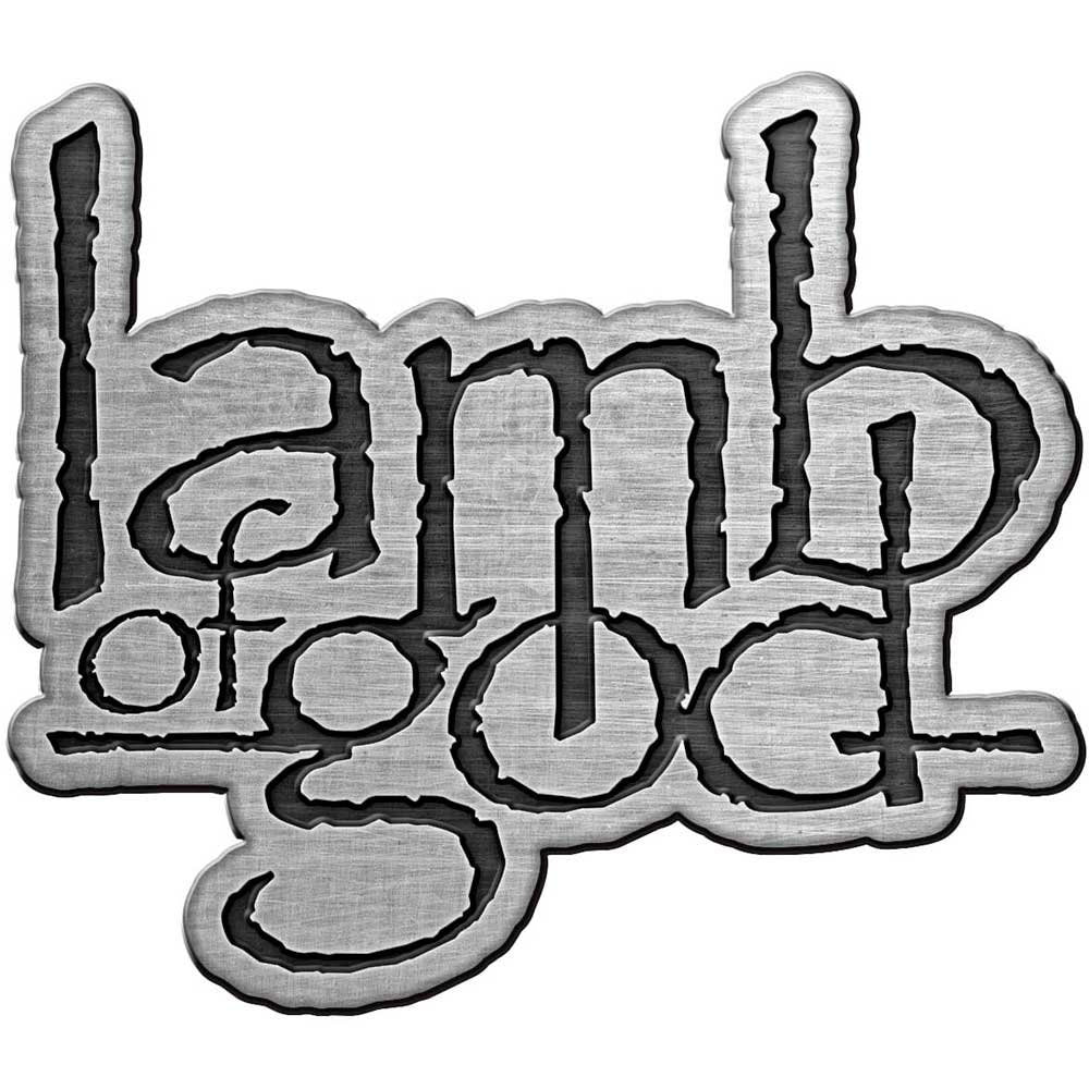LAMB OF GOD Cast Metal Pin Badge - Approx 1 Inch - Lamb of God Band Logo - Pinback Badge Button Lapel With Butterfly Clutch Attachment