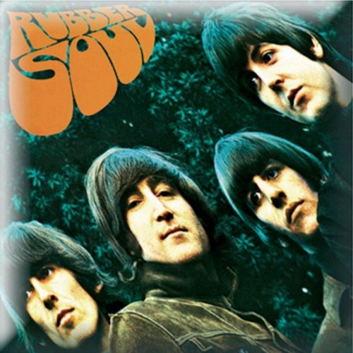 BEATLES Metal Pin Badge - Approx 1 Inch - Beatles Rubber Soul - Pinback Badge Button Lapel With Butterfly Clutch Attachment