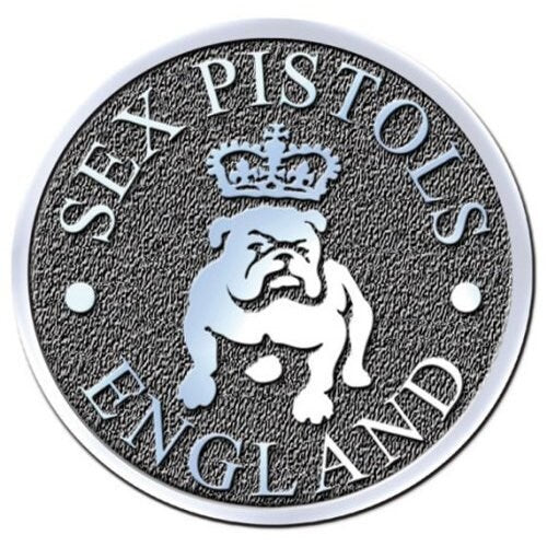 SEX PISTOLS Metal Pin Badge - Approx 1 Inch - Sex Pistols England Bull Dog - Pinback Badge Button Lapel With Butterfly Clutch Attachment