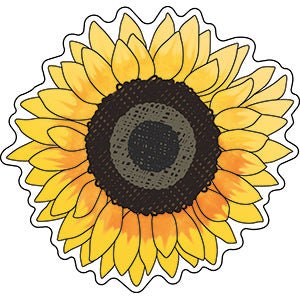 Sunflower 3.5 Sticker Decal - Flower Garden Sunflower Seeds