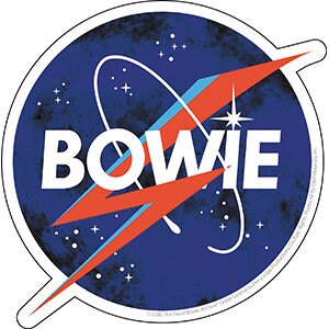 DAVID BOWIE Nasa Bolt Sticker Decal - 4.9x4.9 Inch - Space Oddity English Rock Singer Legend Vinyl Decal Sticker Craft Supply