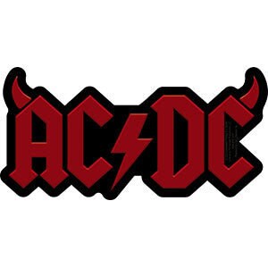 AC/DC Logo w/ Horns Sticker Decal - 5.75x2.8 Inch - Devil Horns Angus Young Australian Rock Band Vinyl Decal Sticker Craft Supply