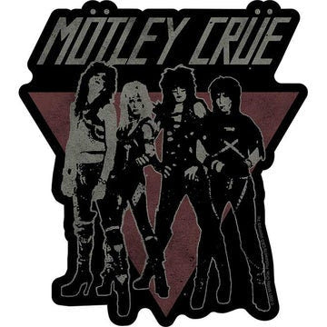 MOTLEY CRUE Triangle Group Sticker Decal - 4.6x5.25 Inch - Album American Heavy Metal Band Vinyl Decal Sticker Craft Supply