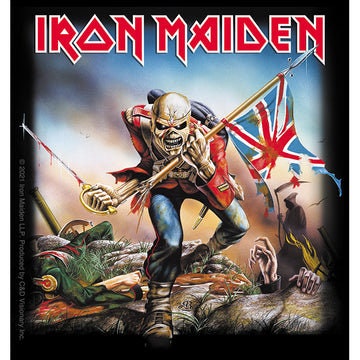 IRON MAIDEN British Flag Sticker Decal - 4x4.25 Inch - Bruce Dickinson English Heavy Metal Band Music Vinyl Decal Sticker Craft Supply