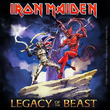 IRON MAIDEN Legacy of the Beast Sticker Decal - 4x4 Inch - Bruce Dickinson English Heavy Metal Band Music Vinyl Decal Sticker Craft Supply