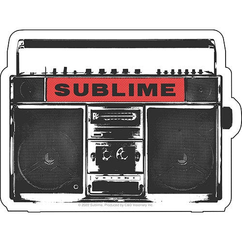 SUBLIME Boom Box Sticker Decal - 3.8x5 Inch - Bradley Nowell Punk Rock Band Vinyl Decal Sticker Craft Supply