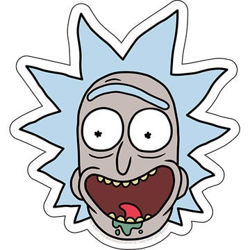 RICK & MORTY Drunk Rick Sticker Decal - 4.625x5 Inch - Adult Swim Cartoon Network Animated TV Series Vinyl Decal Sticker Craft Supply