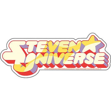 STEVEN UNIVERSE Logo Sticker Decal - 6x2.5 Inch - Cartoon Network Animation Anime Series Vinyl Decal Sticker Craft Supply