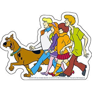 SCOOBY DOO The Gang Sticker Decal - 5x4 Inch - Hanna Barbera Velma Shaggy Daphne Animated Classic Vinyl Decal Sticker Craft Supply