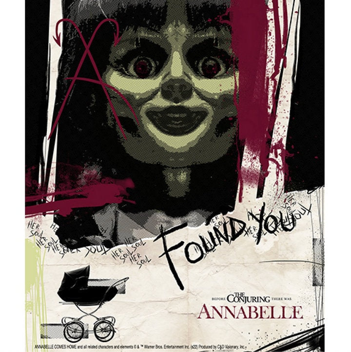 ANNABELLE Found You Sticker Decal - 4.25x5 Inch - Supernatural Horror Movie Series Vinyl Decal Sticker Craft Supply