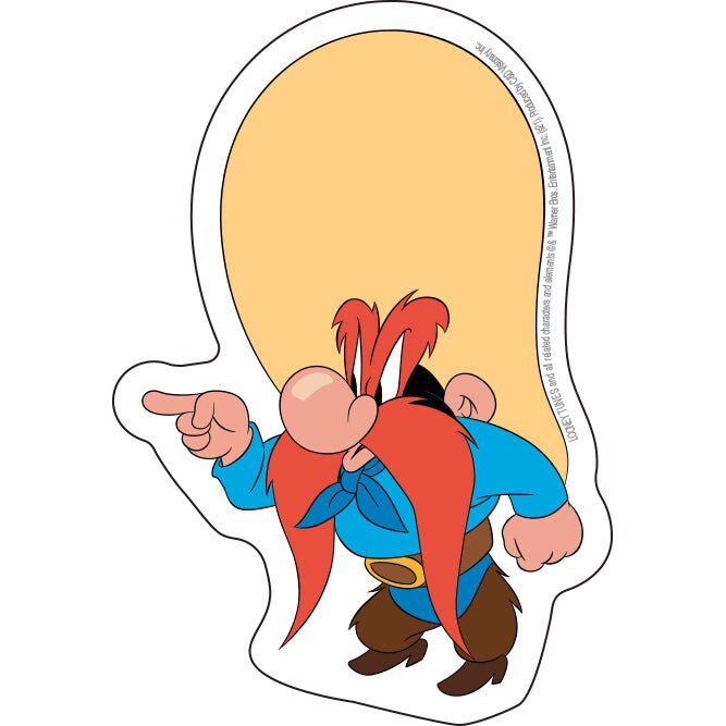 YOSEMITE SAM Sticker Decal - 3.5x5 Inch - Looney Tunes Cartoon Yosemite Sam Bugs Bunny Vinyl Sticker Decal Craft Supply
