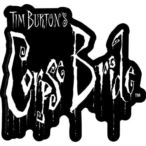 CORPSE BRIDE Movie Logo Sticker Decal - 5x4.75 Inch - Tim Burton Johnny Depp Animated Classic Movie Vinyl Sticker Decal Craft Supply