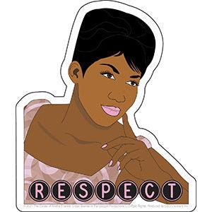 ARETHA FRANKLIN Respect Sticker Decal - 4.25x5 Inch - R&B Song Soul Funk Music Legend Vinyl Decal Sticker Craft Supply