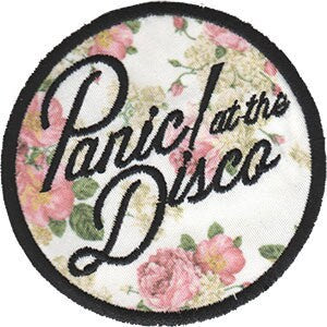 Panic At The Disco Floral Logo Round Patch - 3 Inch - Embroidered Patch Applique Craft Supply