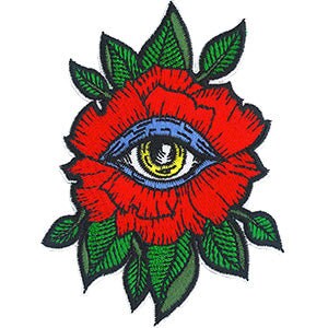Eye In Rose Patch - 2.7x3.6 Inch - Embroidered Patch Applique Craft Supply