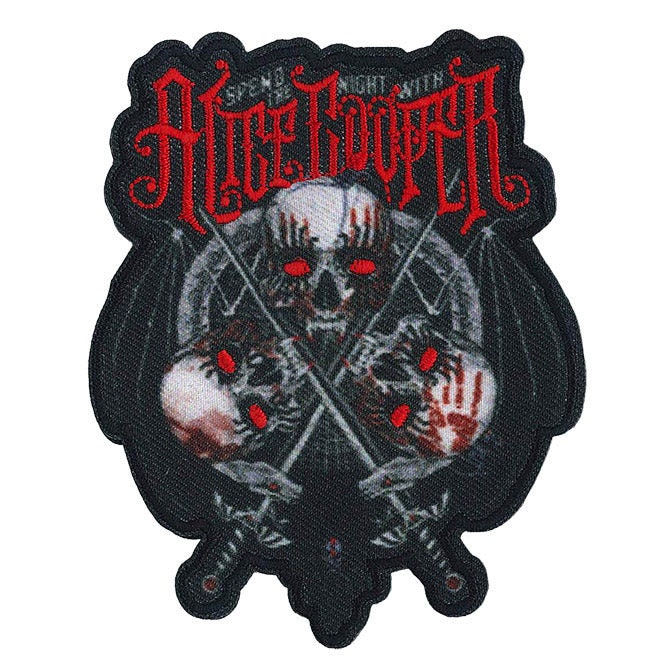 ALICE COOPER Vampire Skulls Patch - 3.5x4 Inch - Embroidered Rock Band Patch Applique Craft Supply