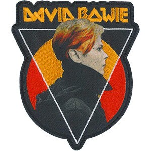 DAVID BOWIE Triangle Sun Patch - 3.3x3.8 Inch - Embroidered Rock Band Patch Applique Craft Supply