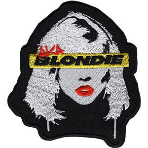 BLONDIE AKA Stencil Patch - 3.3x3.6 Inch - Embroidered Rock Band Patch Applique Craft Supply