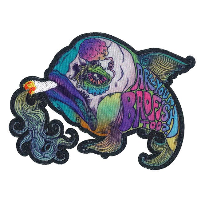 SUBLIME Bad Fish Patch - 4x3 Inch - Embroidered Punk Rock Band Patch Applique Craft Supply
