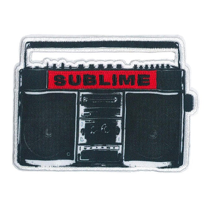 SUBLIME Boom Box Patch - 3.9x3 Inch - Embroidered Punk Rock Band Patch Applique Craft Supply