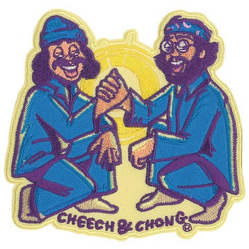 CHEECH & CHONG Comedy Icons Patch - 3.6x2.9 Inch - Comedian Duo Embroidered Patch Applique Craft Supply