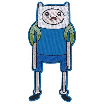 ADVENTURE TIME Finn In Awe Search Patch - 2x4.25 Inch - Cartoon Network Embroidered Patch Applique Craft Supply