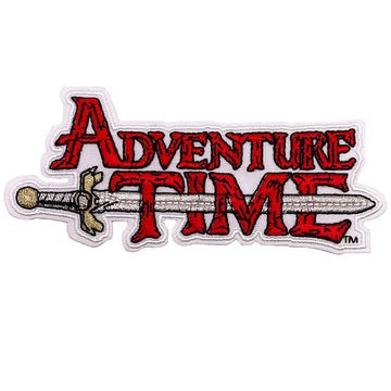 ADVENTURE TIME Logo Patch - 4x1.8 Inch - Cartoon Network Embroidered Patch Applique Craft Supply