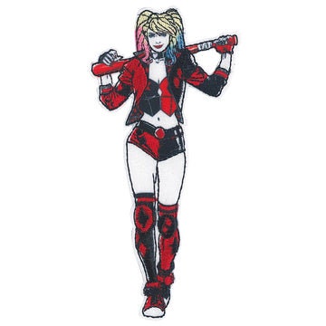 HARLEY QUINN With Bat Patch - 2.5x4.5 Inch - Batman DC Comics Embroidered Patch Applique Craft Supply