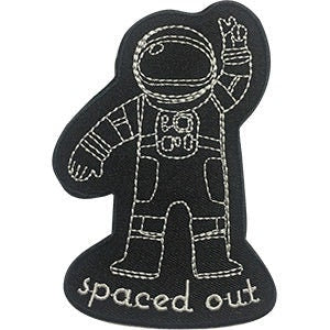 Spaced Out Astronaut Patch - 2.6x3.8 Inch - Embroidered Patch Applique Craft Supply